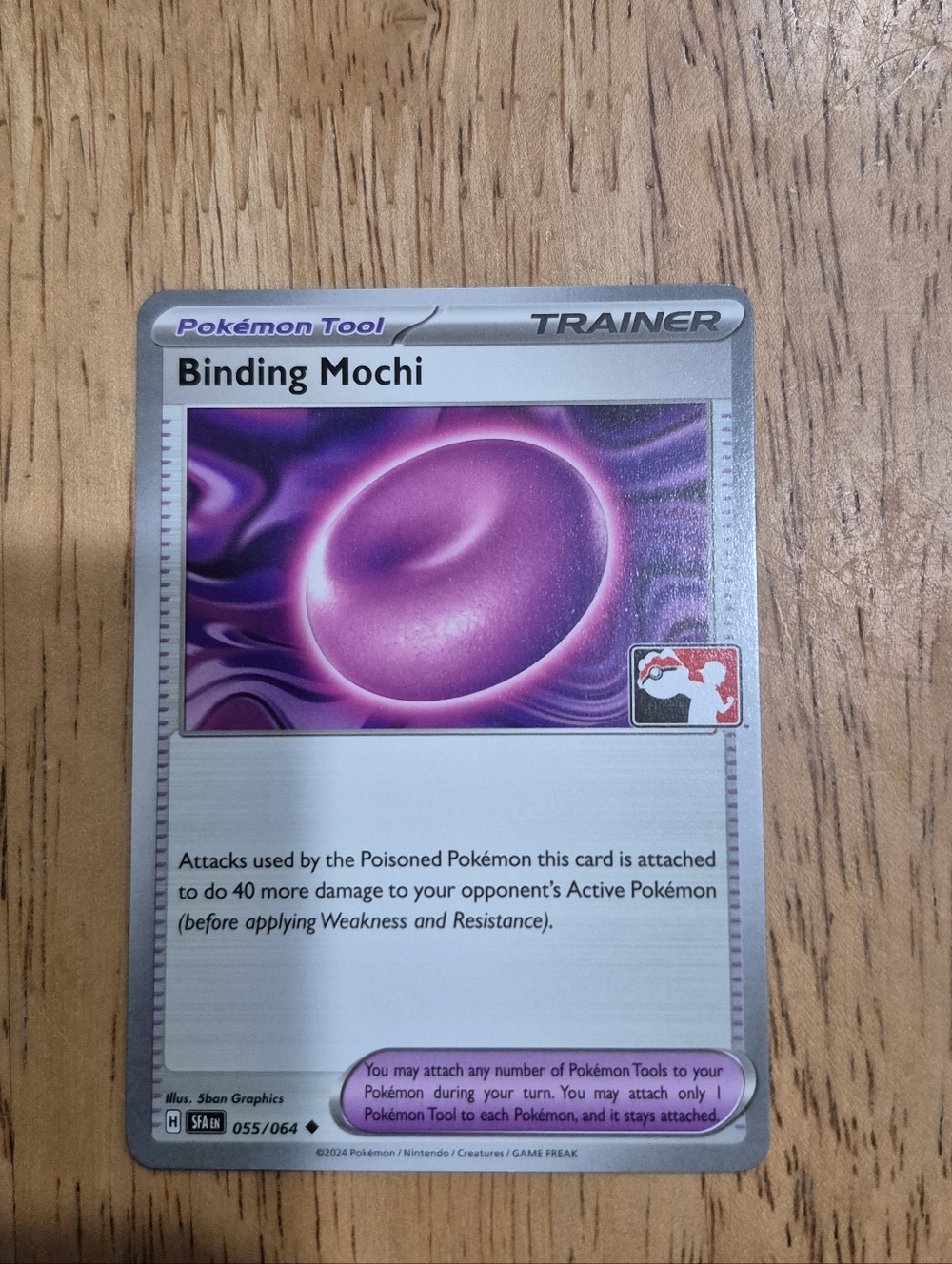QTY 1 Binding Mochi Pokémon Trainer Tool Card
